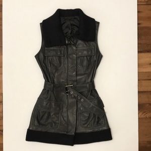Diane von Fürstenberg belted leather vest